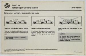 1979 Volkswagen Rabbit Owners Manual