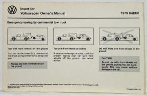 1979 Volkswagen Rabbit Owners Manual