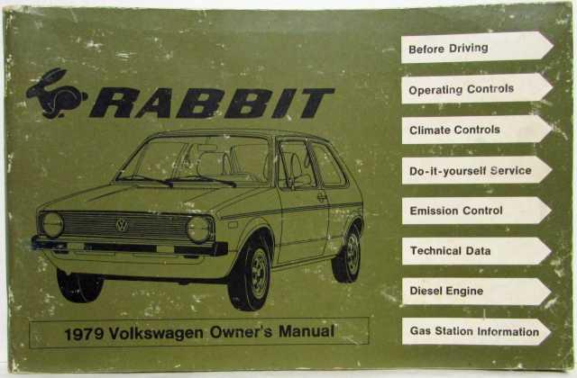 1979 Volkswagen VW Rabbit Owners Manual - Canadian