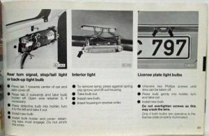 1979 Volkswagen VW Rabbit Owners Manual - Canadian