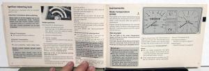 1980 Volkswagen VW Dasher Owners Manual