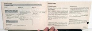 1980 Volkswagen VW Dasher Owners Manual