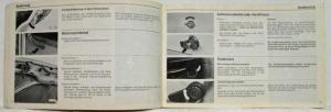 1978 Volkswagen VW Passat Owners Manual - German Text