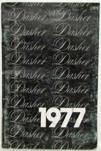 1977 Volkswagen VW Dasher Product Knowledge Booklet for Dealers/Sales Staff