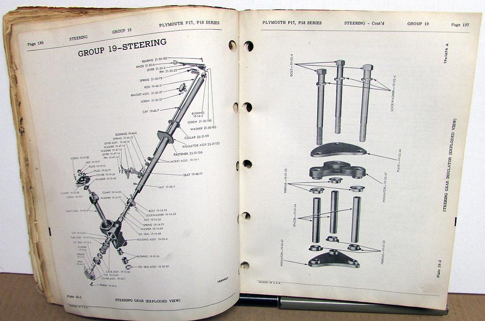 Original 1949 Plymouth P17 P18 Mopar Parts Book List Manual Catalog
