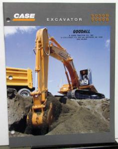 1999 Case 9050B 9060B Excavator Dealer Sales Brochure Features Data Specs