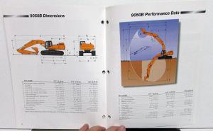 1999 Case 9050B 9060B Excavator Dealer Sales Brochure Features Data Specs