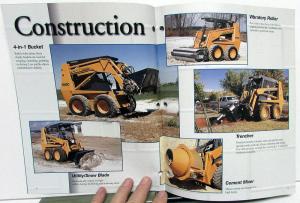 1997 Case Dealer Sales Brochure Skid Steer Attachment Guide Tools Accessories