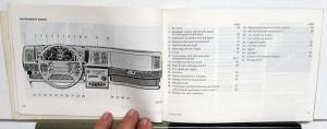 1984 Volkswagen VW Scirocco Owners Manual