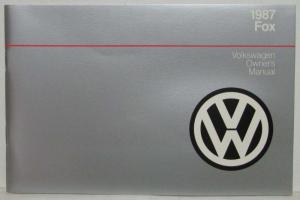 1987 Volkswagen VW Fox Owners Manual