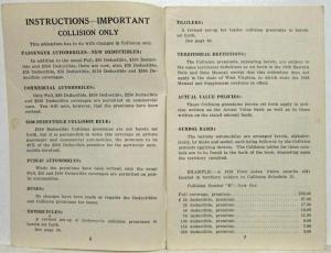 1929 Collision Addendum to the Eastern Rule & Rate Manual for Insuring Autos