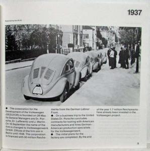 1934-1982 Volkswagen VW History Book - Maroon Cover