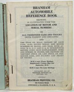 1952 Branham Automobile Reference Book Plymouth Willys Dodge GMC Buick Lincoln