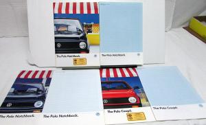 1990 Volkswagen VW Polo Dealer Sales Brochures Set Hatchback Notchback Coupe