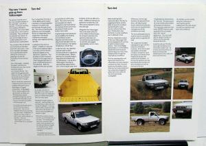 1990 Volkswagen VW Taro Pickup UK Market Dealer Sales Brochure 4X4 4X2