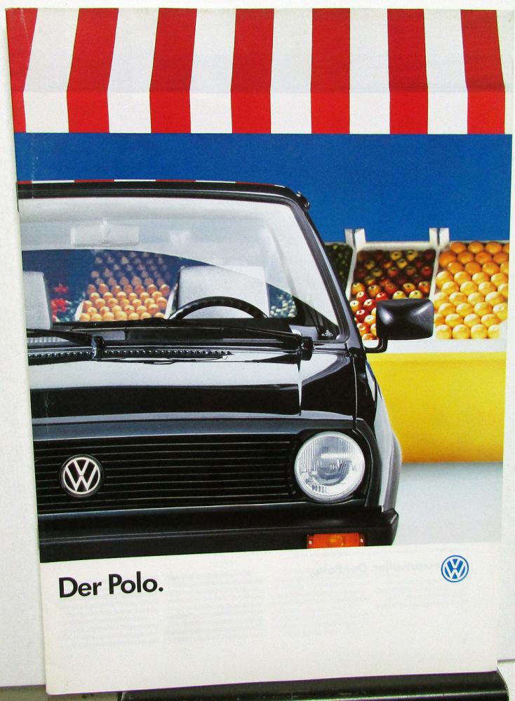 1990 Volkswagen VW Polo German Text Foreign Dealer Sales Brochure GT Coupe