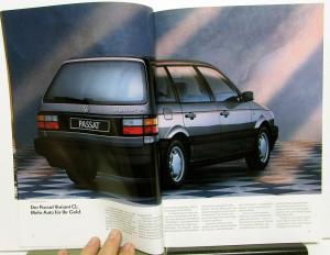 Pair 1990 Volkswagen VW Passat German Text Foreign Dealer Sales Brochures GT G60