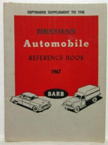 1967 Branham Automobile Reference Book - September Supplement