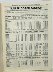 1967 Branham Automobile Reference Book - September Supplement