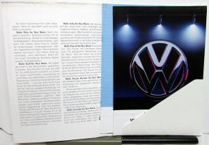 1989 Volkswagen VW Full Line German Text Foreign Dealer Sales Portfolio Set