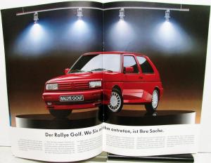 1989 Volkswagen VW Full Line German Text Foreign Dealer Sales Portfolio Set