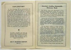 1933 Branham Automobile Reference Book - September Supplement Auburn Chevrolet