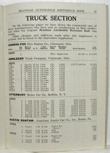 1933 Branham Automobile Reference Book - June Supplement