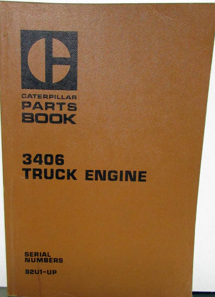 1974 Caterpillar 3406 Truck Engine Parts Book IHC
