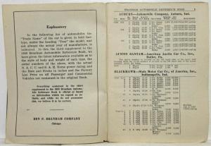 1930 Branham Automobile Reference Book - Third Supplement - September