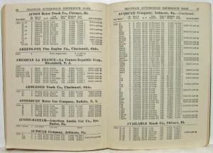 1930 Branham Automobile Reference Book - Third Supplement - September