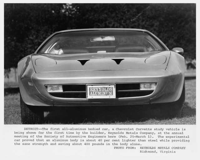 1974 Chevrolet Corvette Mid-Engine Concept Press Photo 0485 Reynolds Metals Co