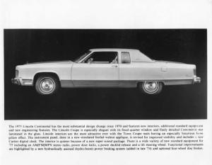 1975 Lincoln Continental Coupe Press Photo 0074