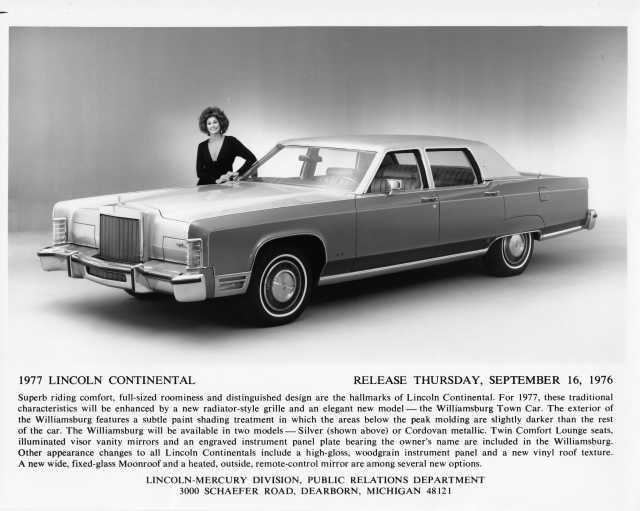 1977 Lincoln Continental Press Photo 0076