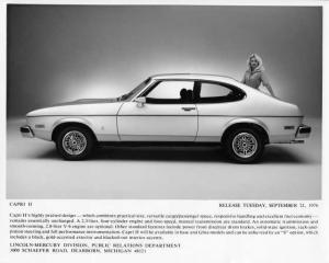 1977 Mercury Capri II Press Photo 0131