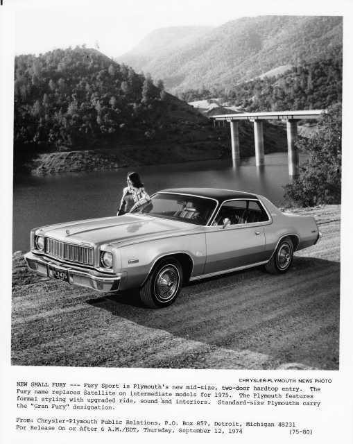 1975 Plymouth Fury Sport Press Photo 0105