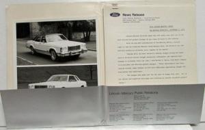 1976 Lincoln Mercury Press Kit - Mark IV Cougar XR-7 Marquis Montego Capri II