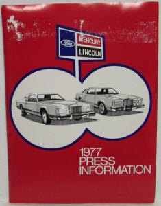 1977 Lincoln Mercury Press Kit - Mark V Cougar XR-7 Marquis Monarch Capri II