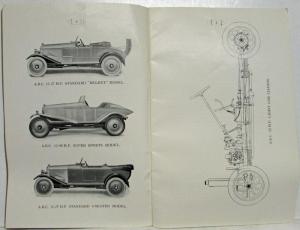 1926 ABC Motors 11-27 HP Light & 12-40 HP Super Sports Car Owners Manual