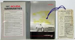 1987 Acura Legend Owners Manual in Sleeve with Extras