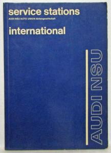 1971 Audi NSU International Service Stations Booklet