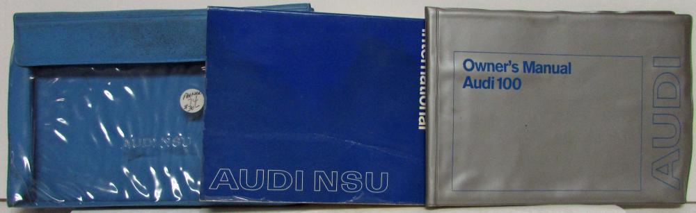 1974 Audi 100 Owners Manual with List of International Service Stations