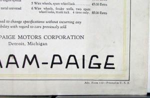 1928 Graham Paige 614 Adv Form PREVIEW 5 Pass Sedan 4 Pass Coupe Sales Folder