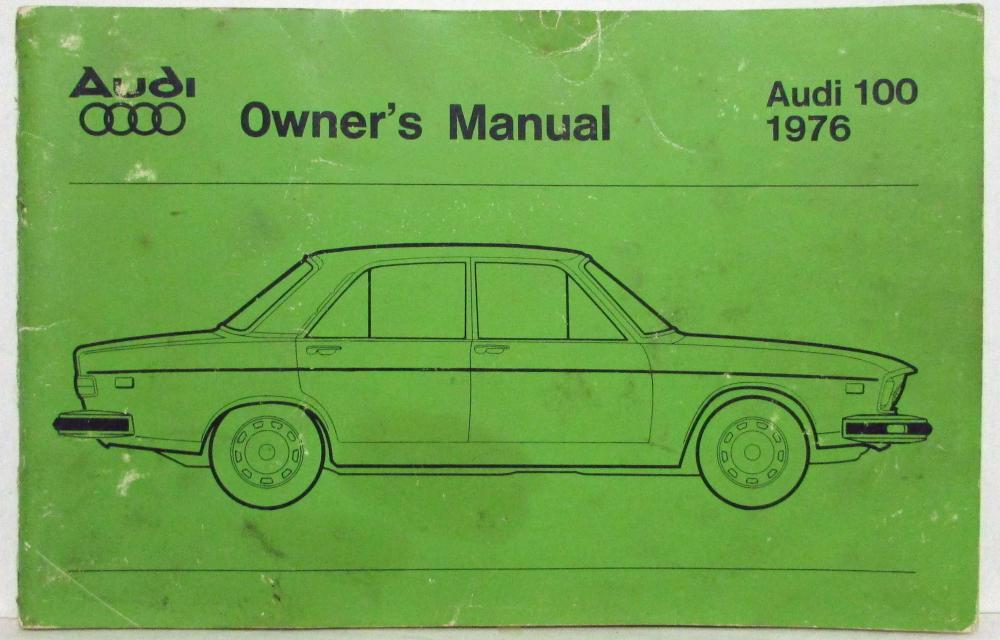 1976 Audi 100 Owners Manual