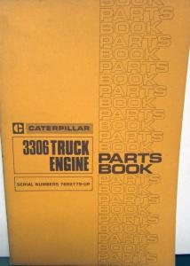 1980 Caterpillar 3306 Truck Engine Parts Book Serial Number 76R2779-Up