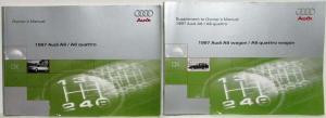 1997 Audi A6 and A6 Quattro Owners Manual and Supplement