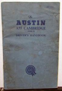 1959 Austin A55 Cambridge Mark II Drivers Handbook Owners Manual - 4th Edition