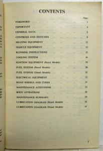 1960 Austin 1 1/2 Ton S200 Drivers Handbook Owners Manual