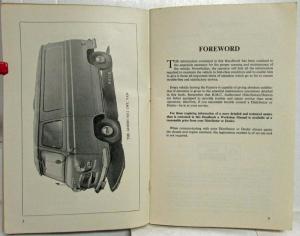 1960 Austin 10/12 CWT Van Drivers Handbook Owners Manual