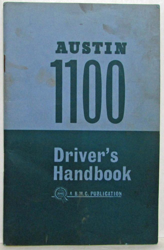 1963 Austin 1100 Drivers Handbook Owners Manual