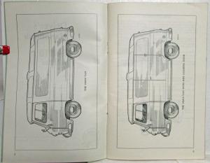 1964 BMC J4M10 Drivers Handbook Owners Manual